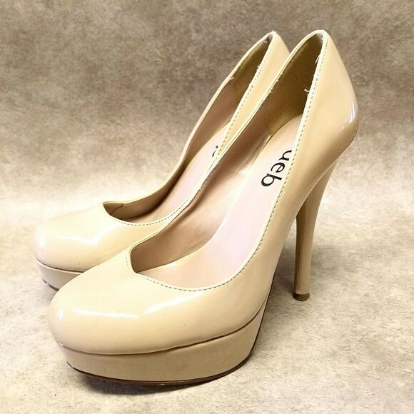 Deb Womens Size 8.5 Nude Slip On 5.5" Heel Pumps - Picture 3 of 10